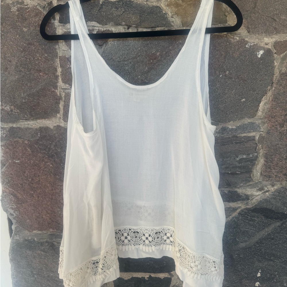 Cotton Candy White Lace Camisole